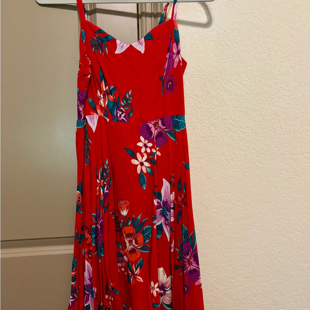 Old Navy Red Maxi Sundress with Spaghetti Straps